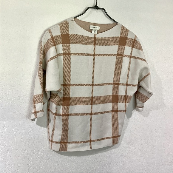 Adrienne Vittadini Sweaters - Adrienne Vittadini Women’s XS Sweater Beige Cream Tan preppy plaid old money